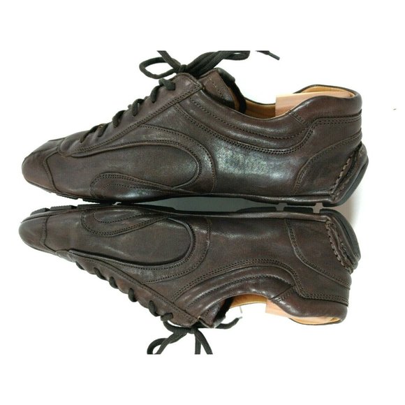 Authentic 4E1165 Prada Brown Leather Drivers Sz 11 - Picture 8 of 12